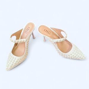 INC International Concepts Pearl Embellished Heels